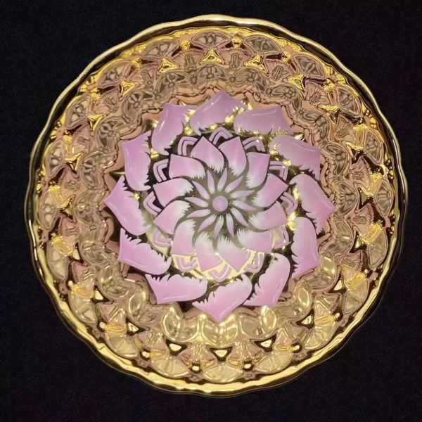 Purple Lotus Golden Tea Cup