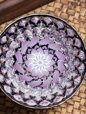 Purple Lotus Art Tea Cup