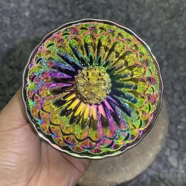 Iridescent Floral Tea Cup