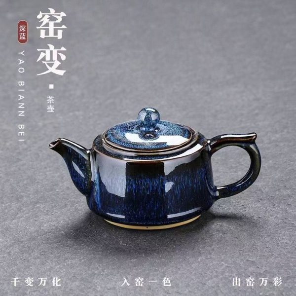 The dark blue kiln - changed teapot